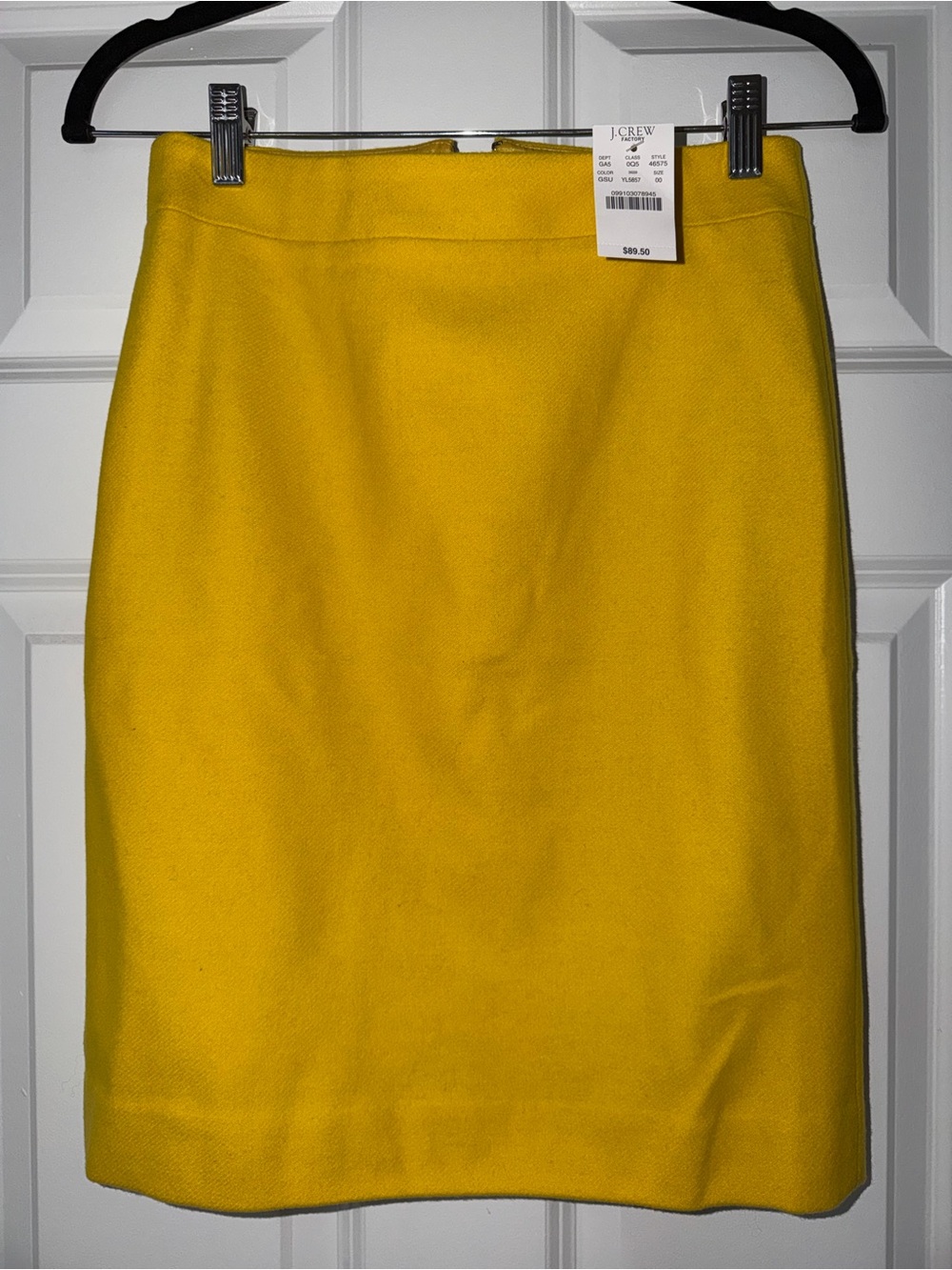J. Crew Vintage Wool Mustard Pencil Skirt